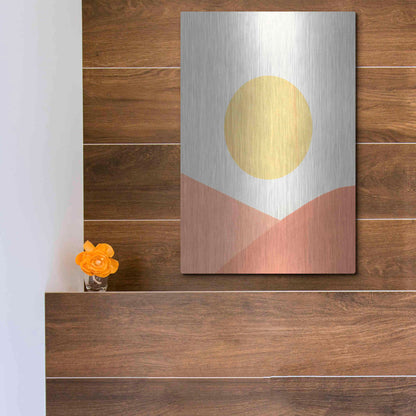 Luxe Metal Art 'Simple Boho Sun II' by Emma Scarvey, Metal Wall Art,12x16