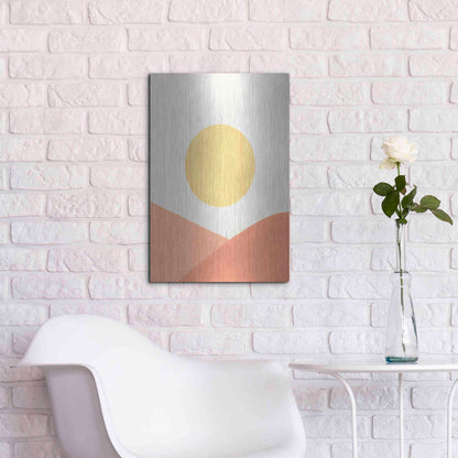 Luxe Metal Art 'Simple Boho Sun II' by Emma Scarvey, Metal Wall Art,16x24