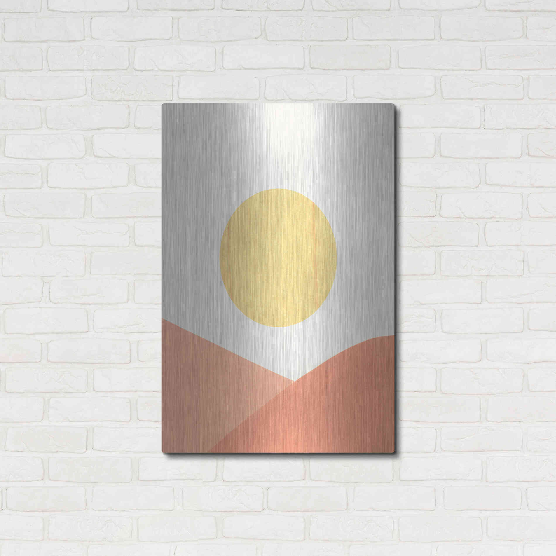 Luxe Metal Art 'Simple Boho Sun II' by Emma Scarvey, Metal Wall Art,24x36