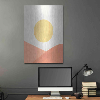 Luxe Metal Art 'Simple Boho Sun II' by Emma Scarvey, Metal Wall Art,24x36