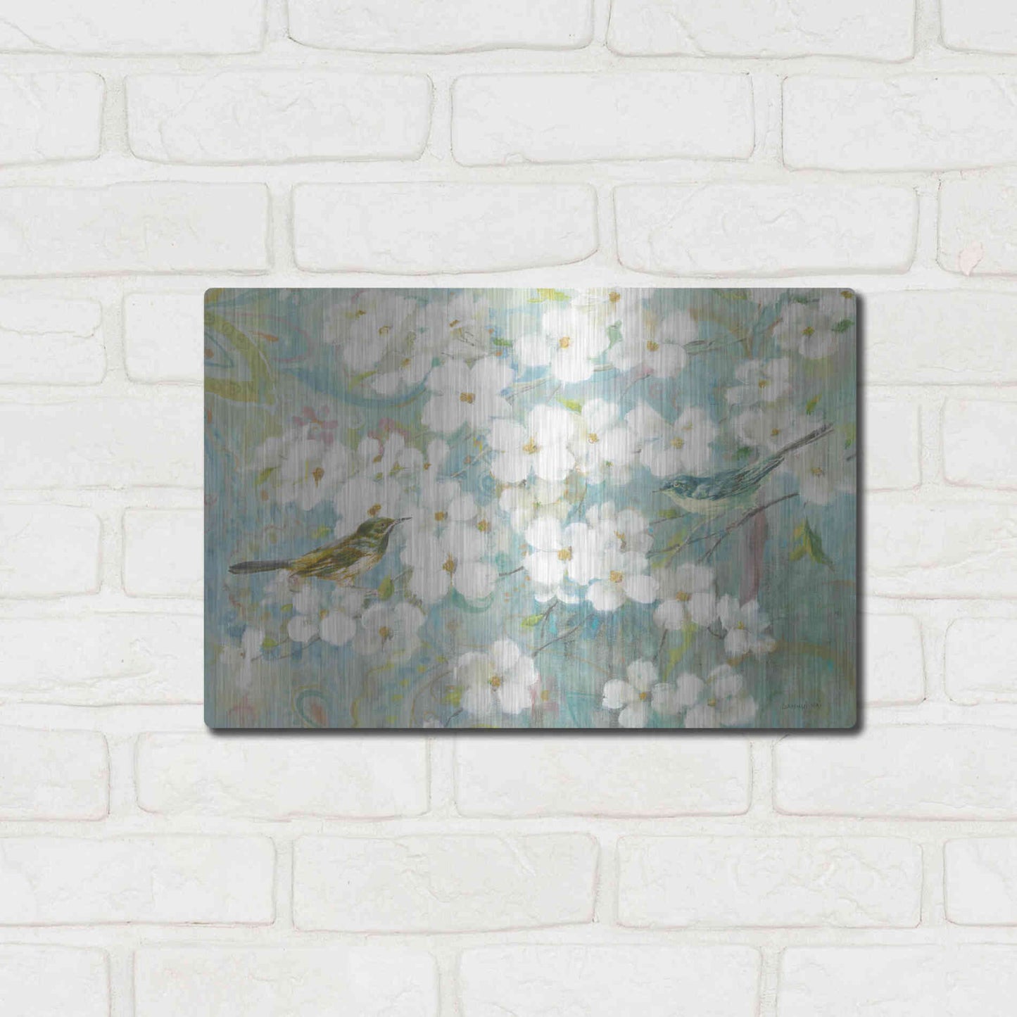 Luxe Metal Art 'Spring Dream II' by Danhui Nai, Metal Wall Art,16x12