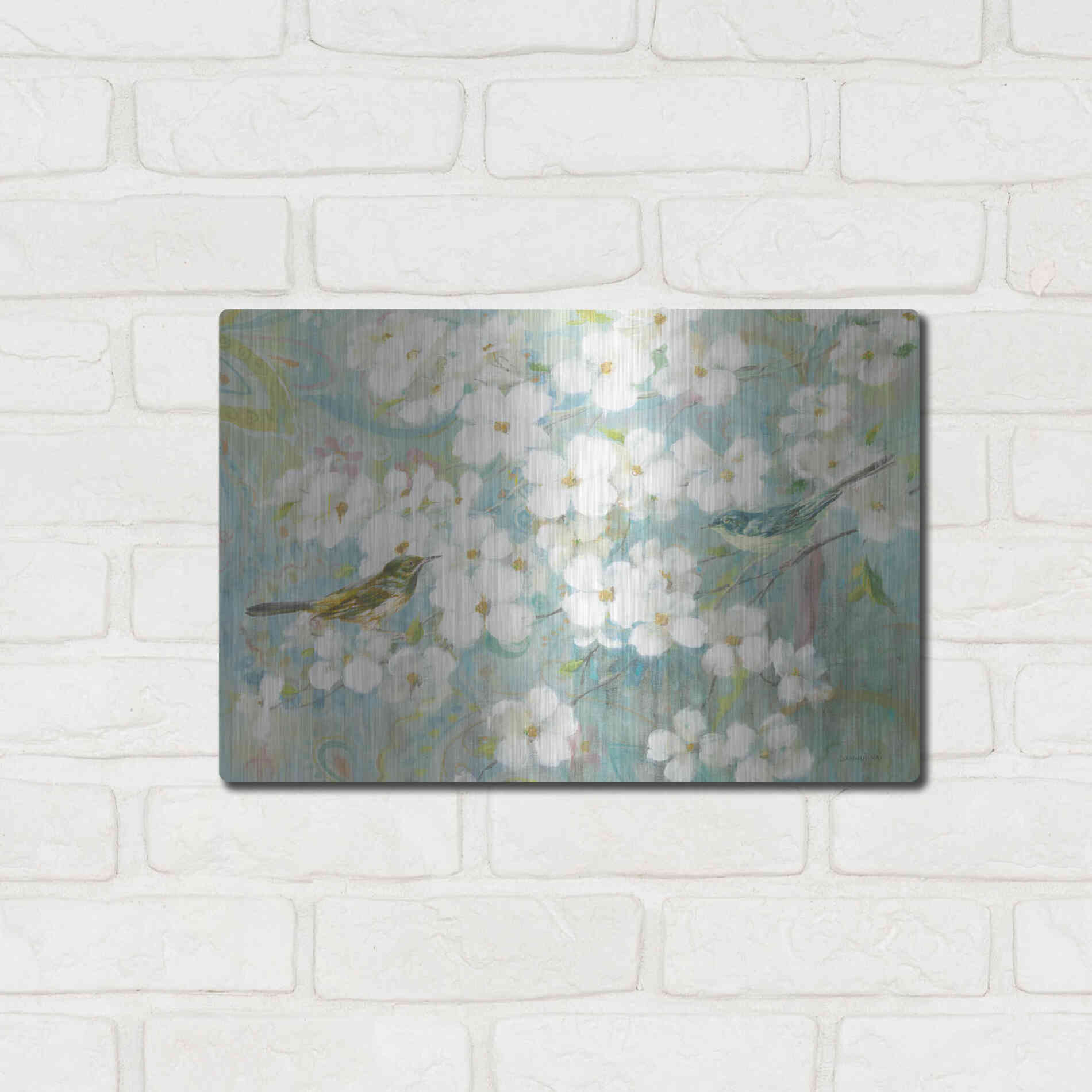 Luxe Metal Art 'Spring Dream II' by Danhui Nai, Metal Wall Art,16x12