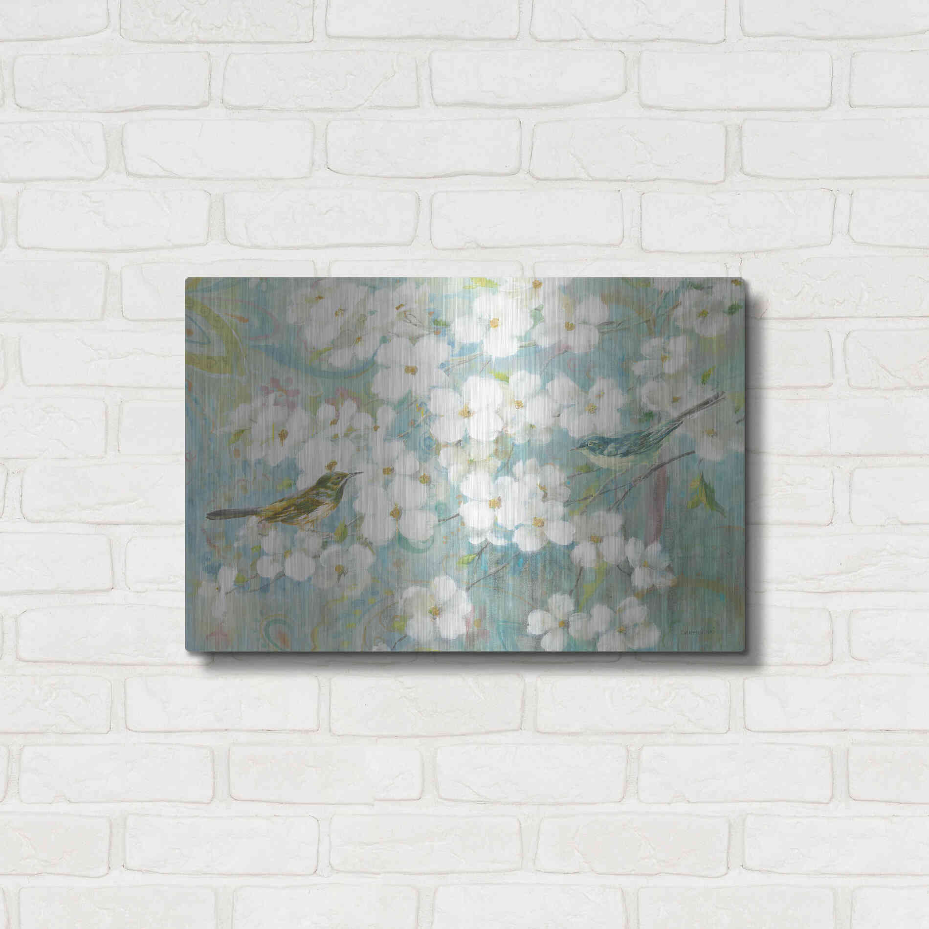 Luxe Metal Art 'Spring Dream II' by Danhui Nai, Metal Wall Art,24x16