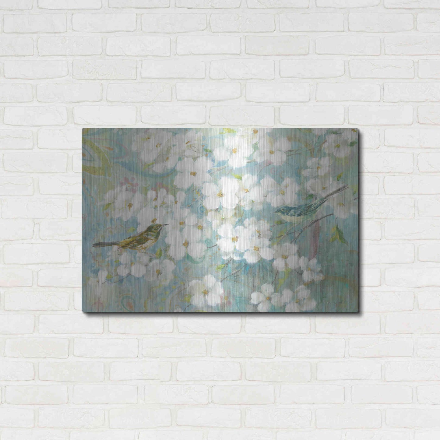 Luxe Metal Art 'Spring Dream II' by Danhui Nai, Metal Wall Art,36x24