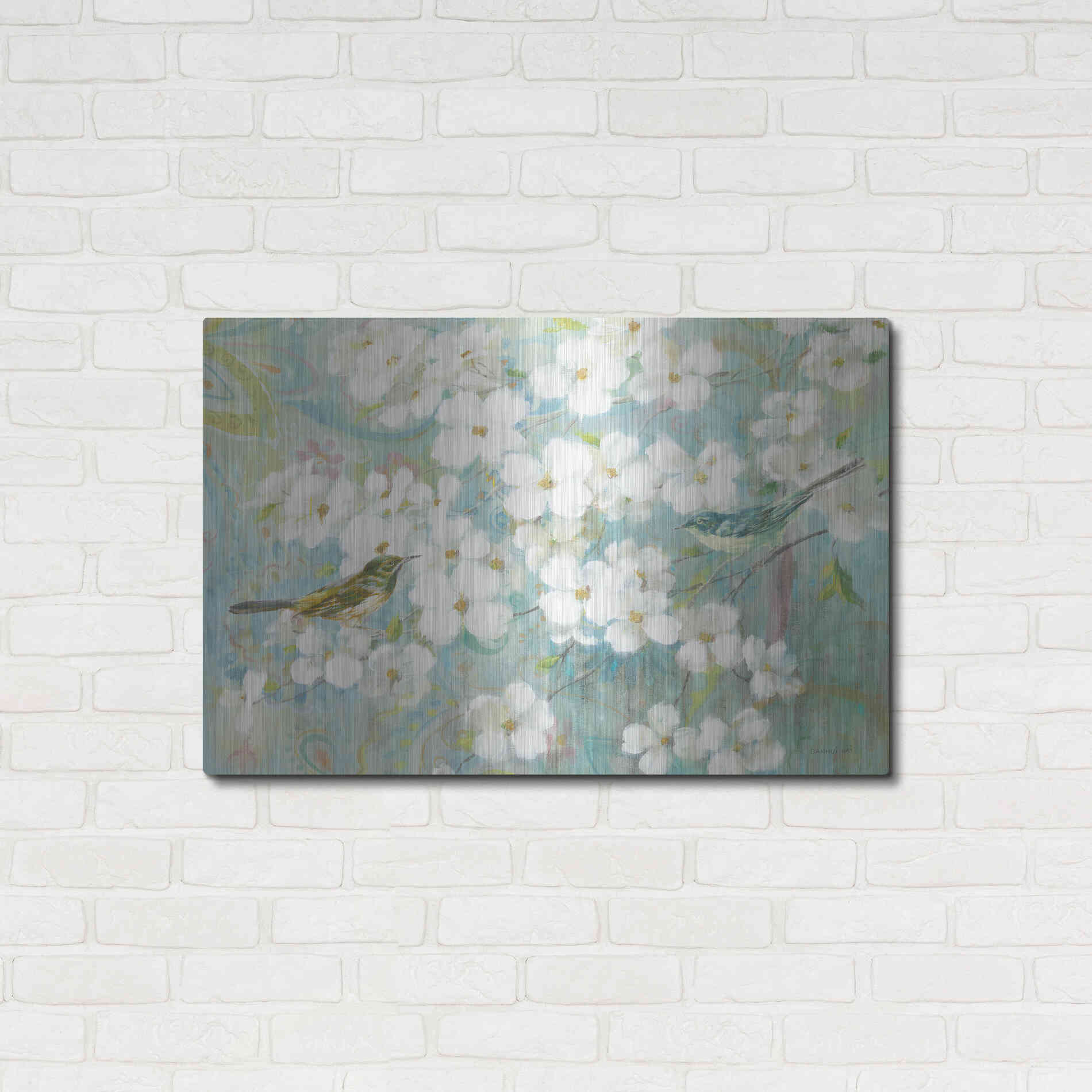 Luxe Metal Art 'Spring Dream II' by Danhui Nai, Metal Wall Art,36x24