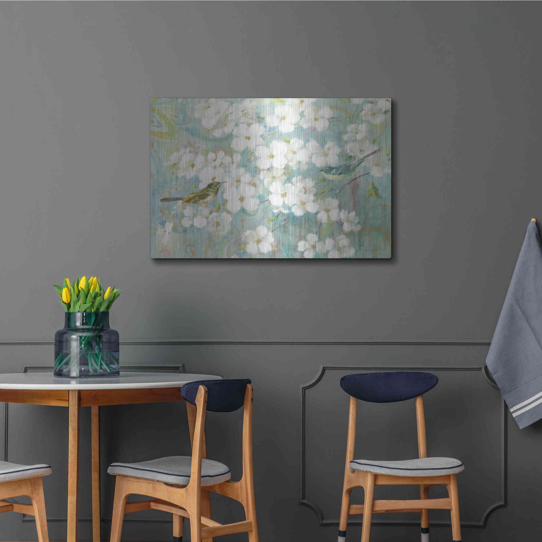 Luxe Metal Art 'Spring Dream II' by Danhui Nai, Metal Wall Art,36x24