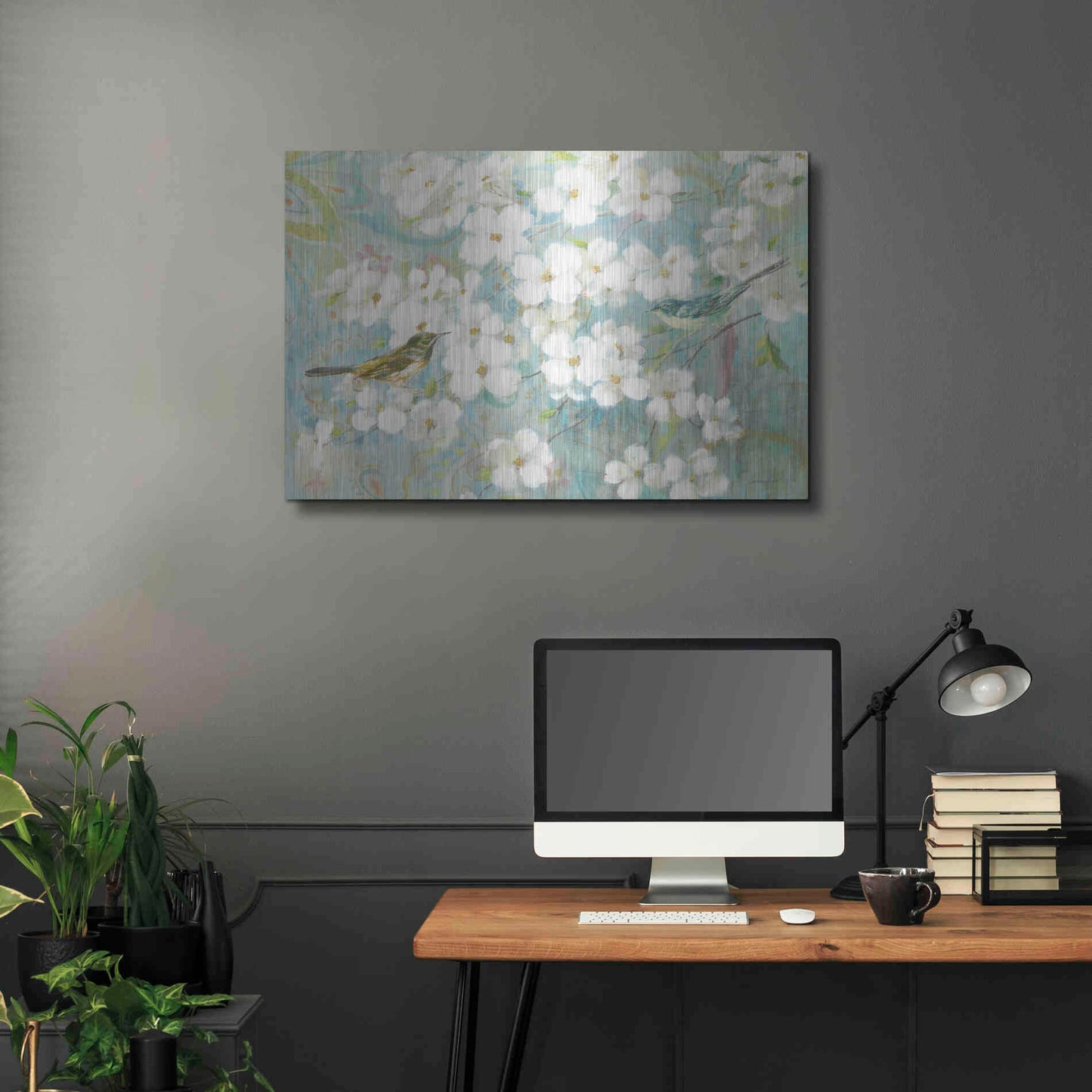Luxe Metal Art 'Spring Dream II' by Danhui Nai, Metal Wall Art,36x24