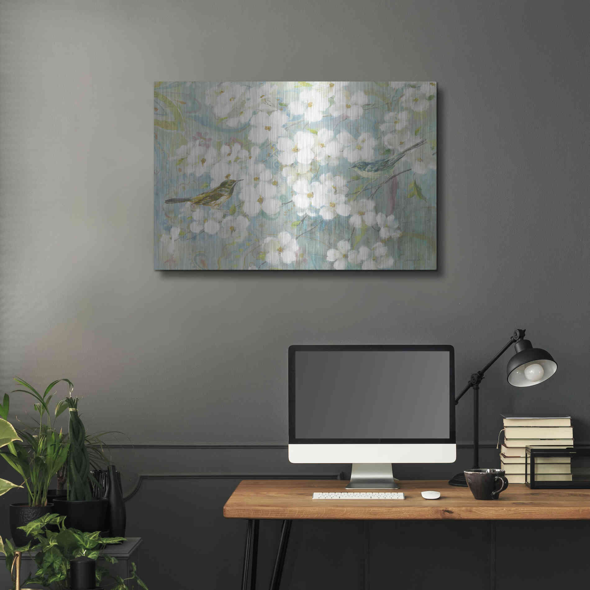 Luxe Metal Art 'Spring Dream II' by Danhui Nai, Metal Wall Art,36x24