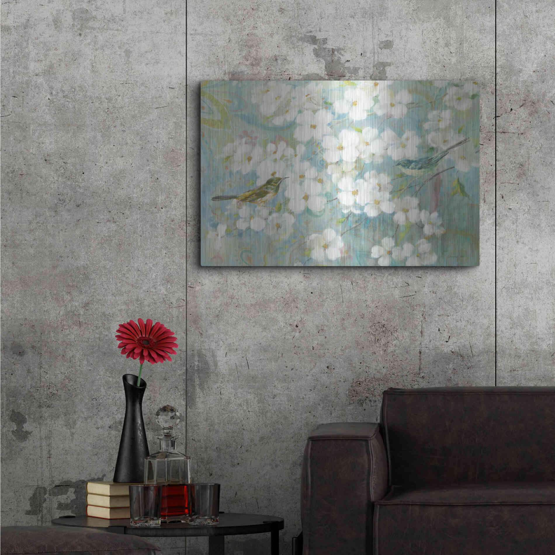 Luxe Metal Art 'Spring Dream II' by Danhui Nai, Metal Wall Art,36x24