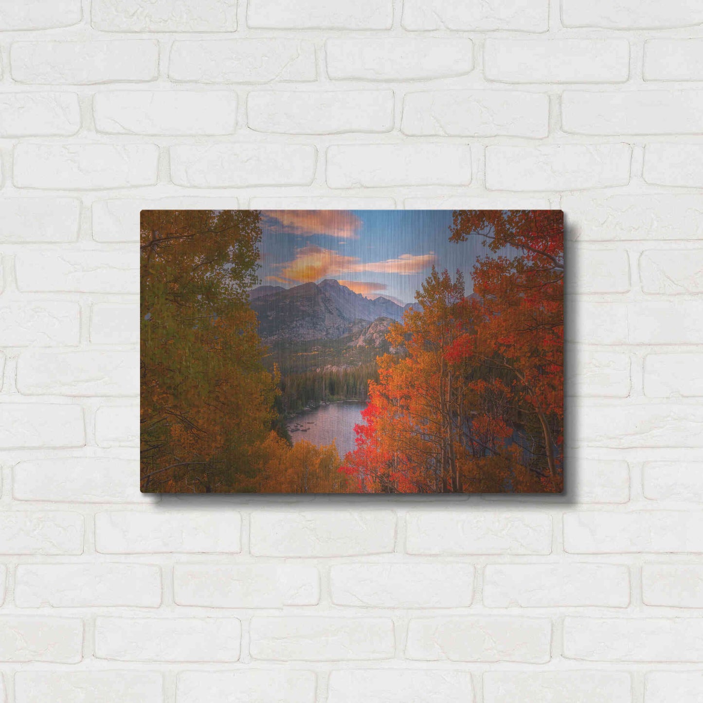 Luxe Metal Art 'Autumn's Breath - Rocky Mountain National Park' by Darren White, Metal Wall Art,24x16