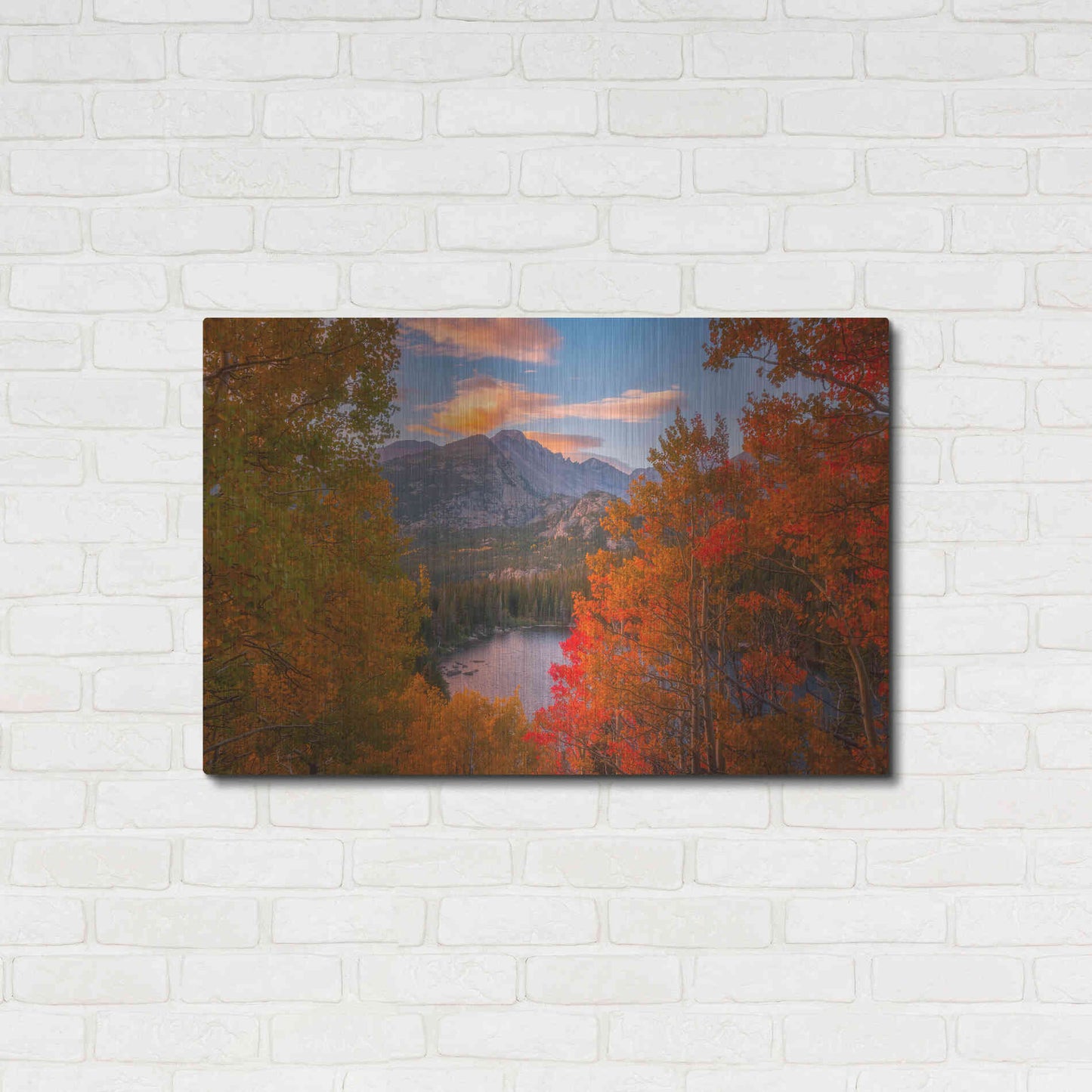 Luxe Metal Art 'Autumn's Breath - Rocky Mountain National Park' by Darren White, Metal Wall Art,36x24