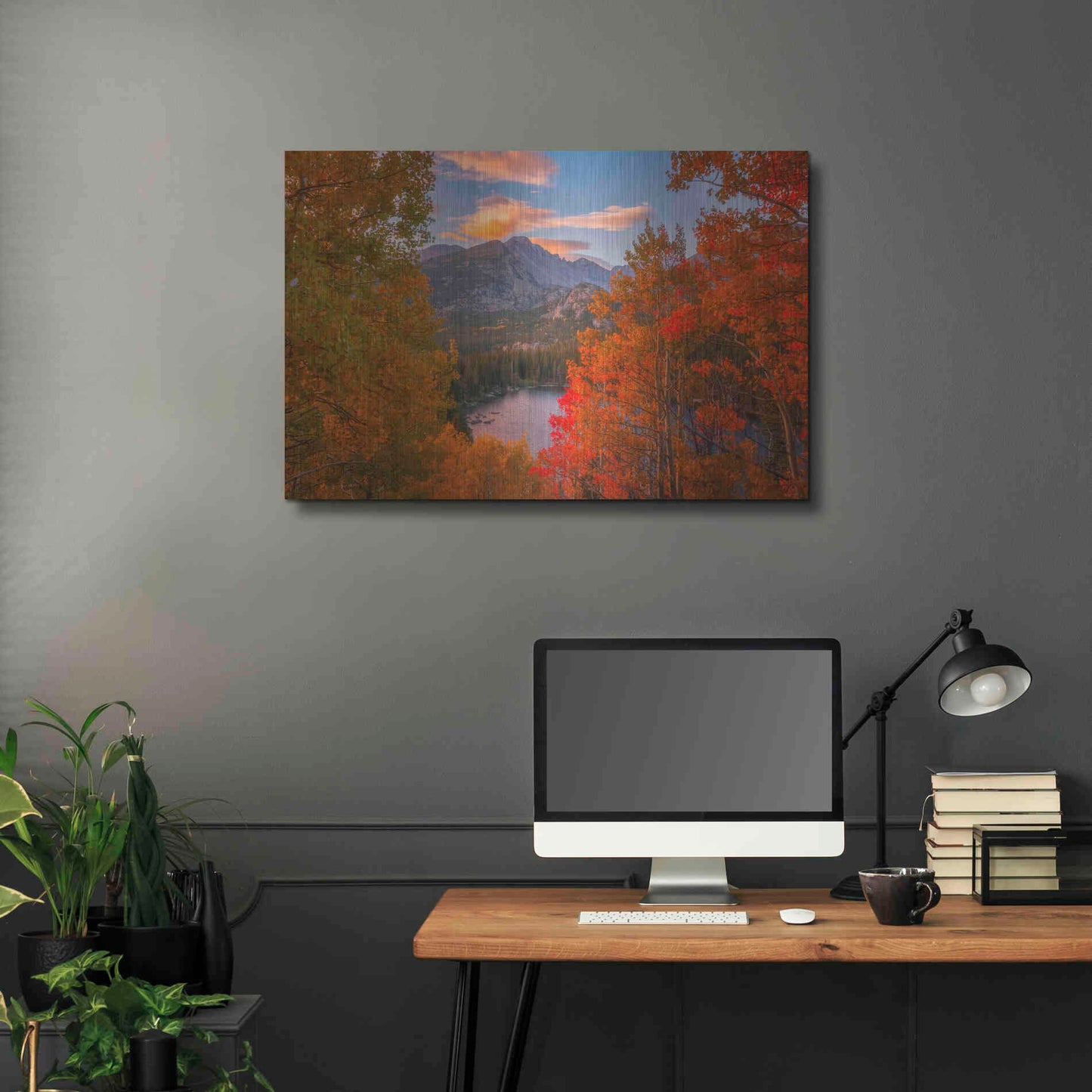 Luxe Metal Art 'Autumn's Breath - Rocky Mountain National Park' by Darren White, Metal Wall Art,36x24