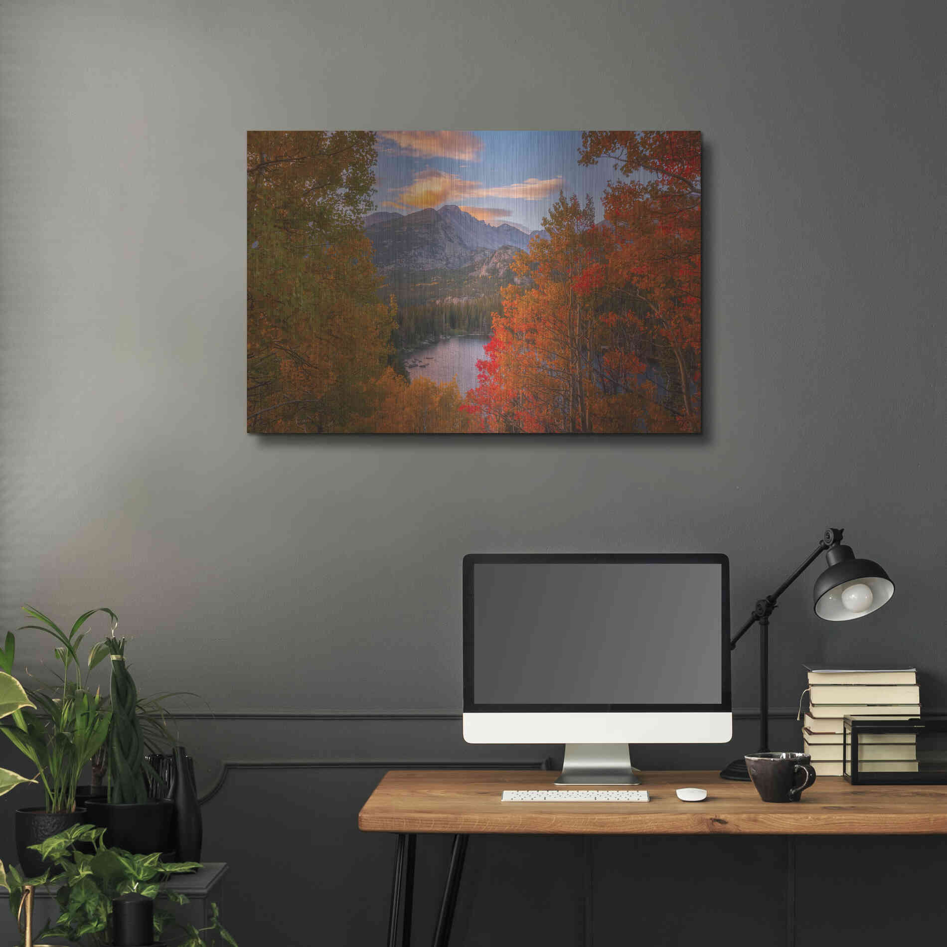 Luxe Metal Art 'Autumn's Breath - Rocky Mountain National Park' by Darren White, Metal Wall Art,36x24