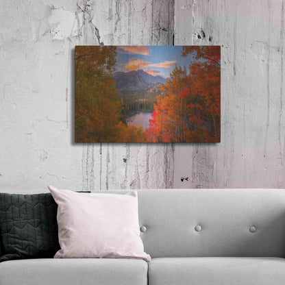 Luxe Metal Art 'Autumn's Breath - Rocky Mountain National Park' by Darren White, Metal Wall Art,36x24