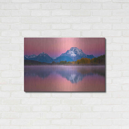 Luxe Metal Art 'Belt of Venus at Oxbow - Grand Teton National Park' by Darren White, Metal Wall Art,36x24