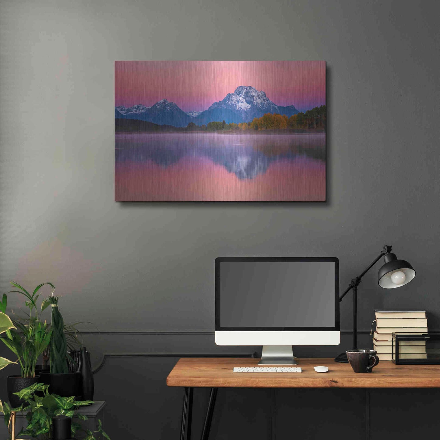 Luxe Metal Art 'Belt of Venus at Oxbow - Grand Teton National Park' by Darren White, Metal Wall Art,36x24