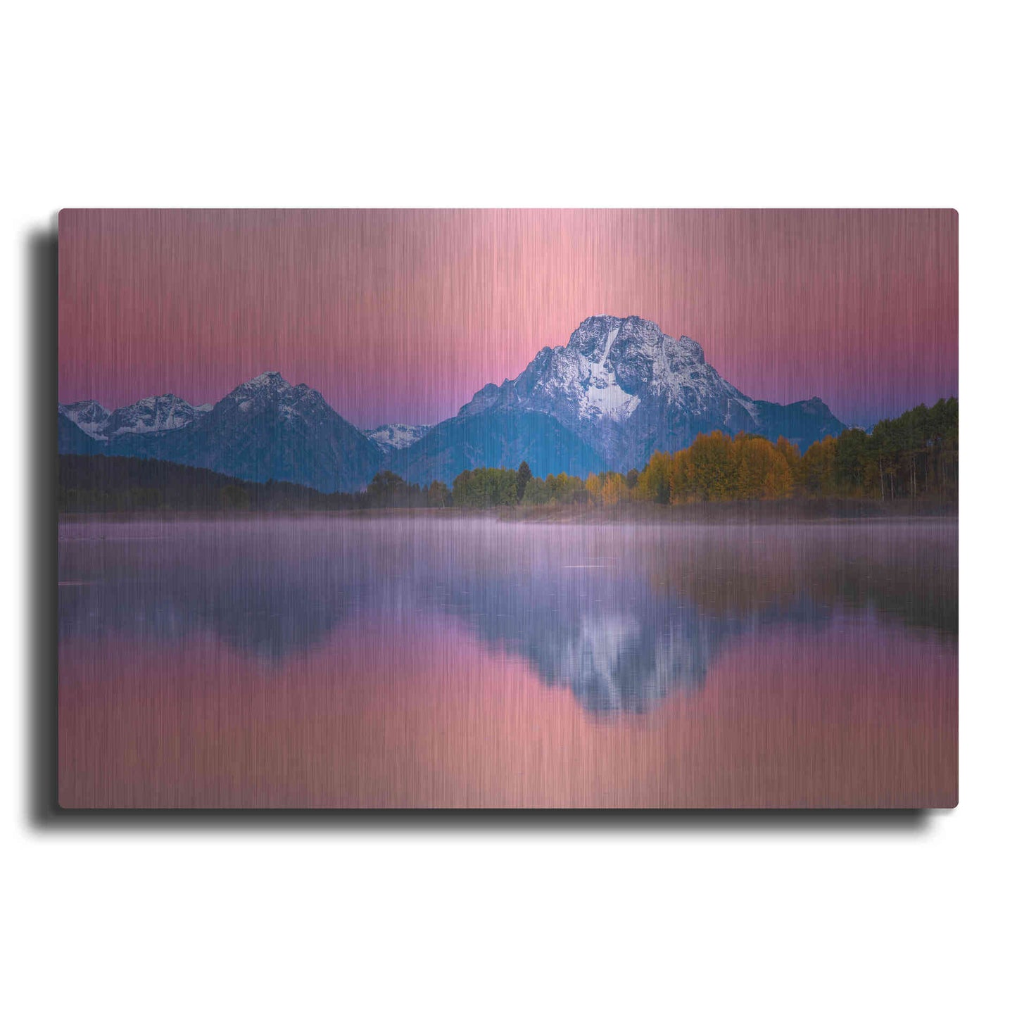 Luxe Metal Art 'Belt of Venus at Oxbow - Grand Teton National Park' by Darren White, Metal Wall Art