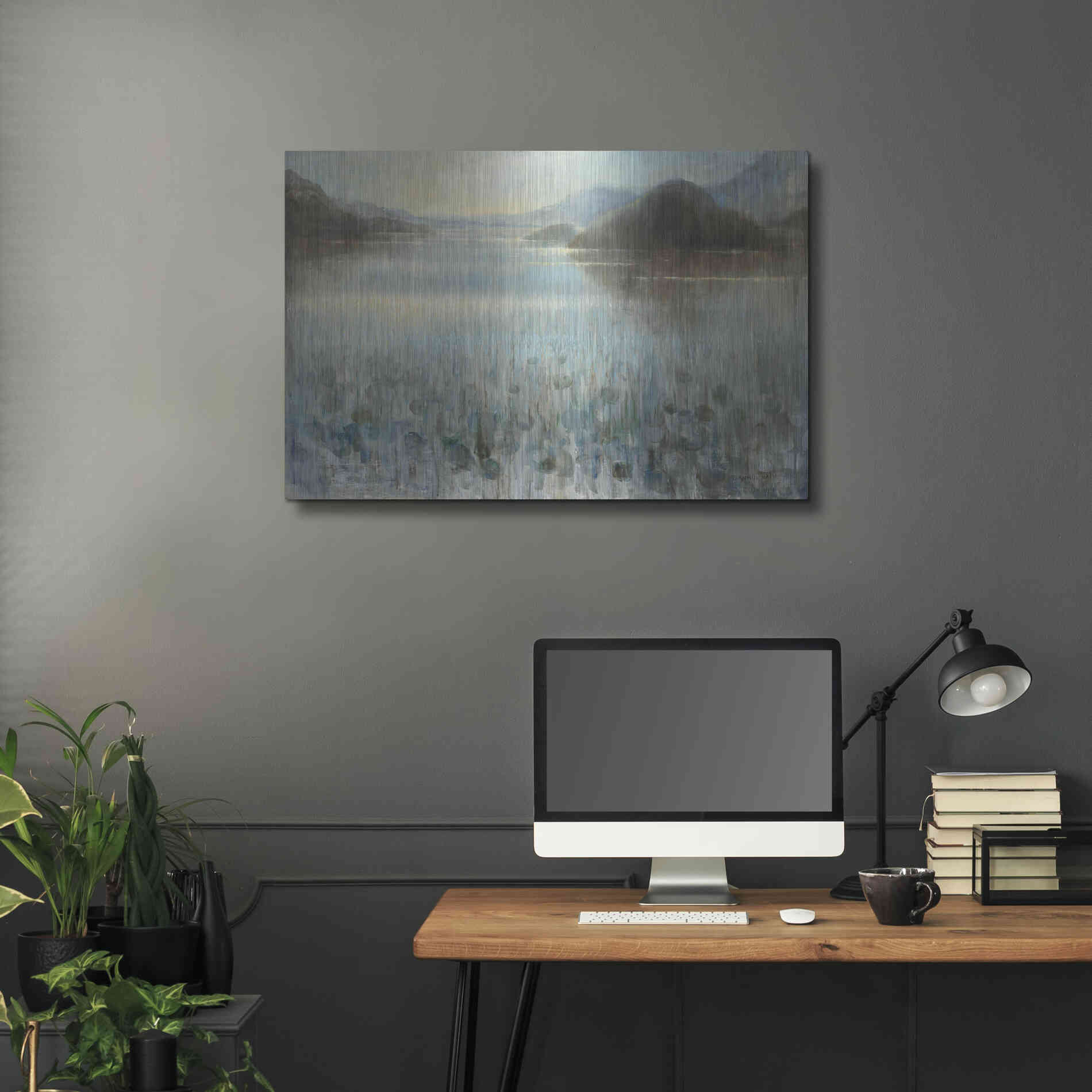 Luxe Metal Art 'Through the Mist' by Danhui Nai, Metal Wall Art,36x24
