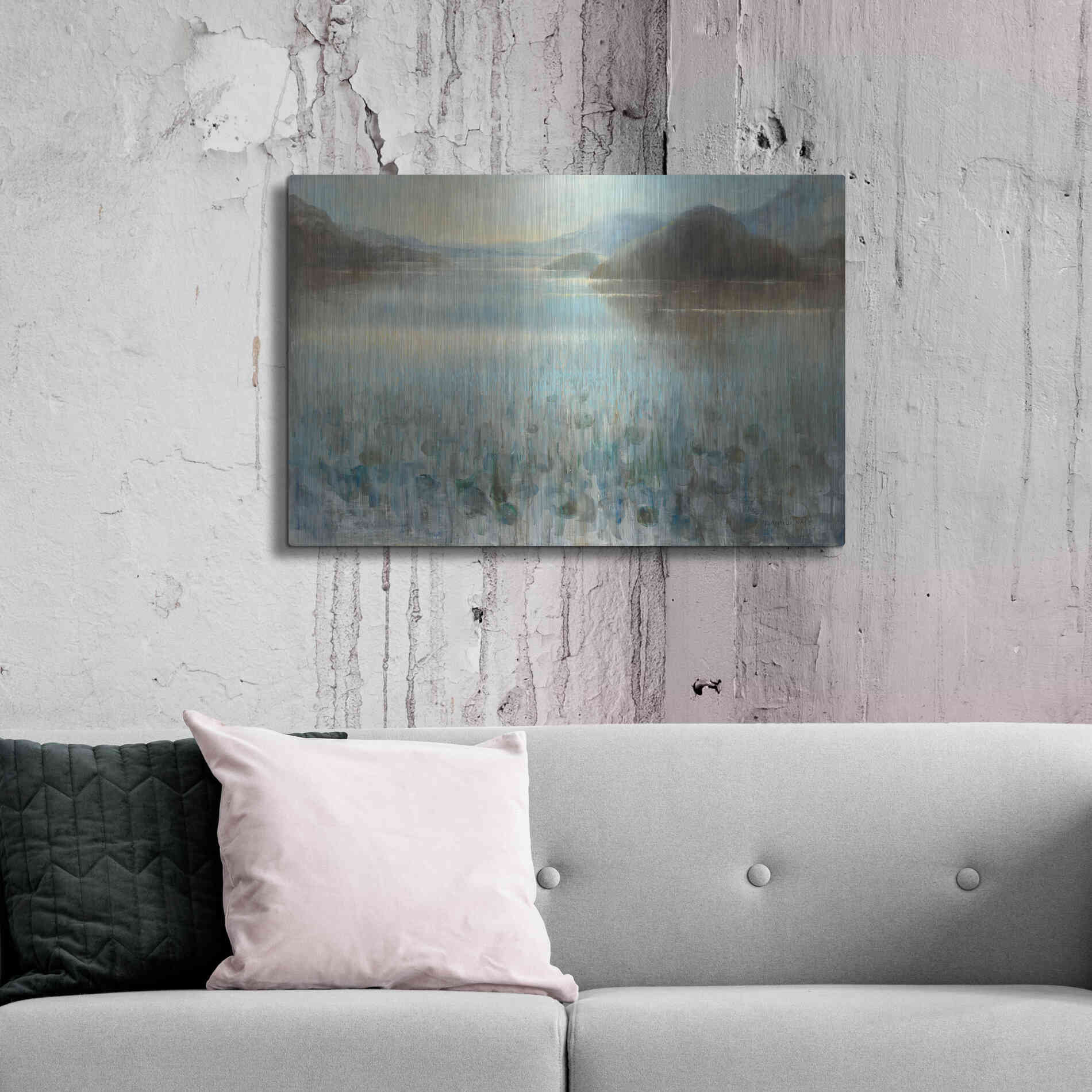 Luxe Metal Art 'Through the Mist' by Danhui Nai, Metal Wall Art,36x24