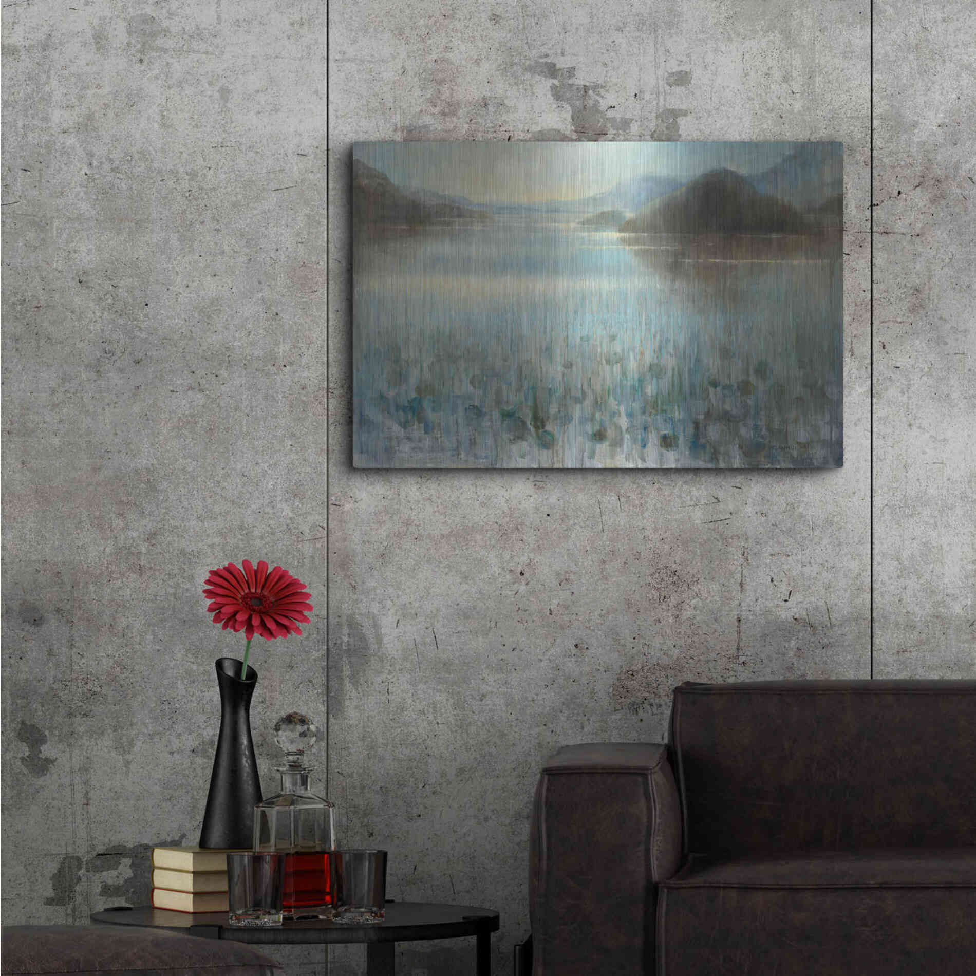 Luxe Metal Art 'Through the Mist' by Danhui Nai, Metal Wall Art,36x24