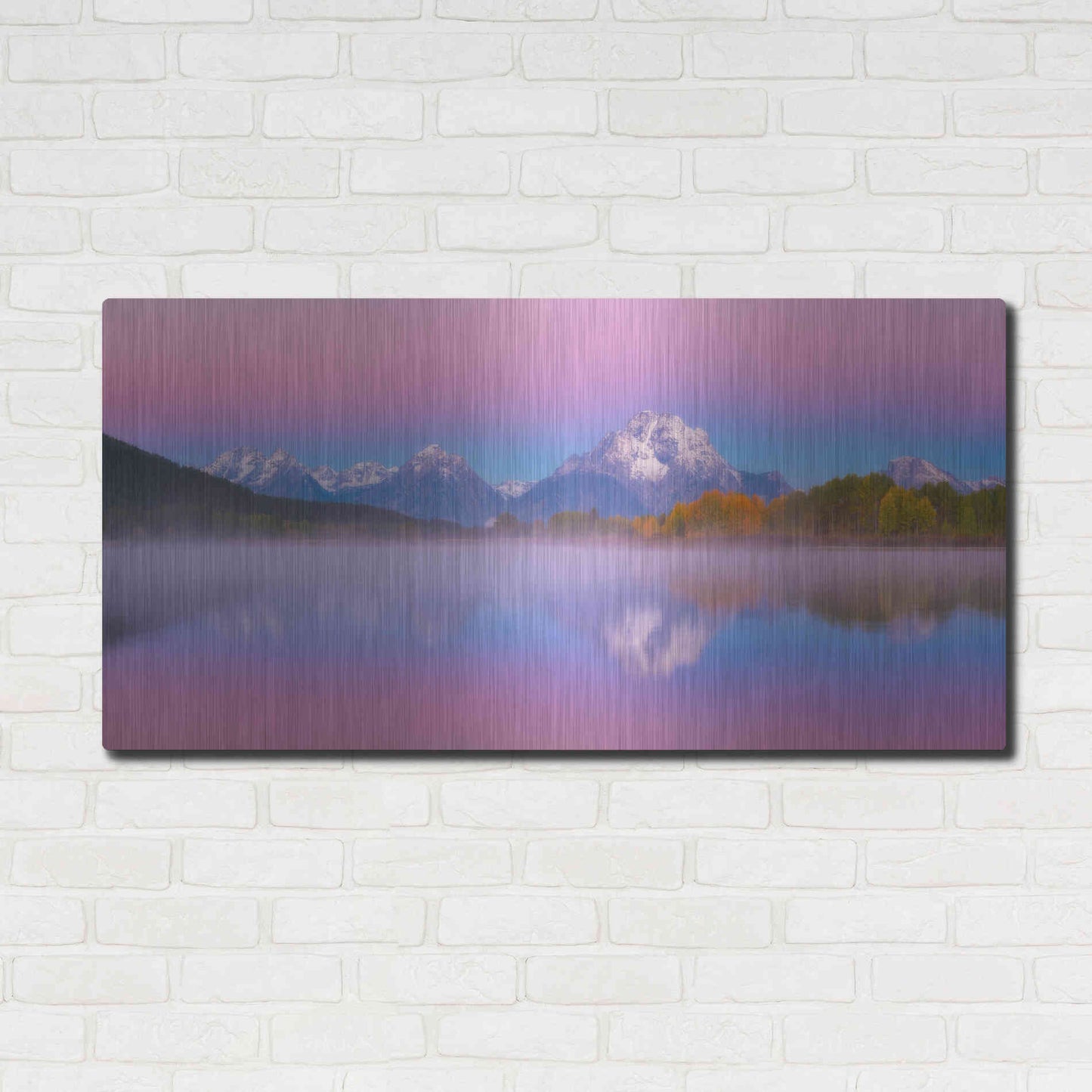 Luxe Metal Art 'Belt of Venus at Oxbow Bend - Grand Teton National Park' by Darren White, Metal Wall Art,48x24