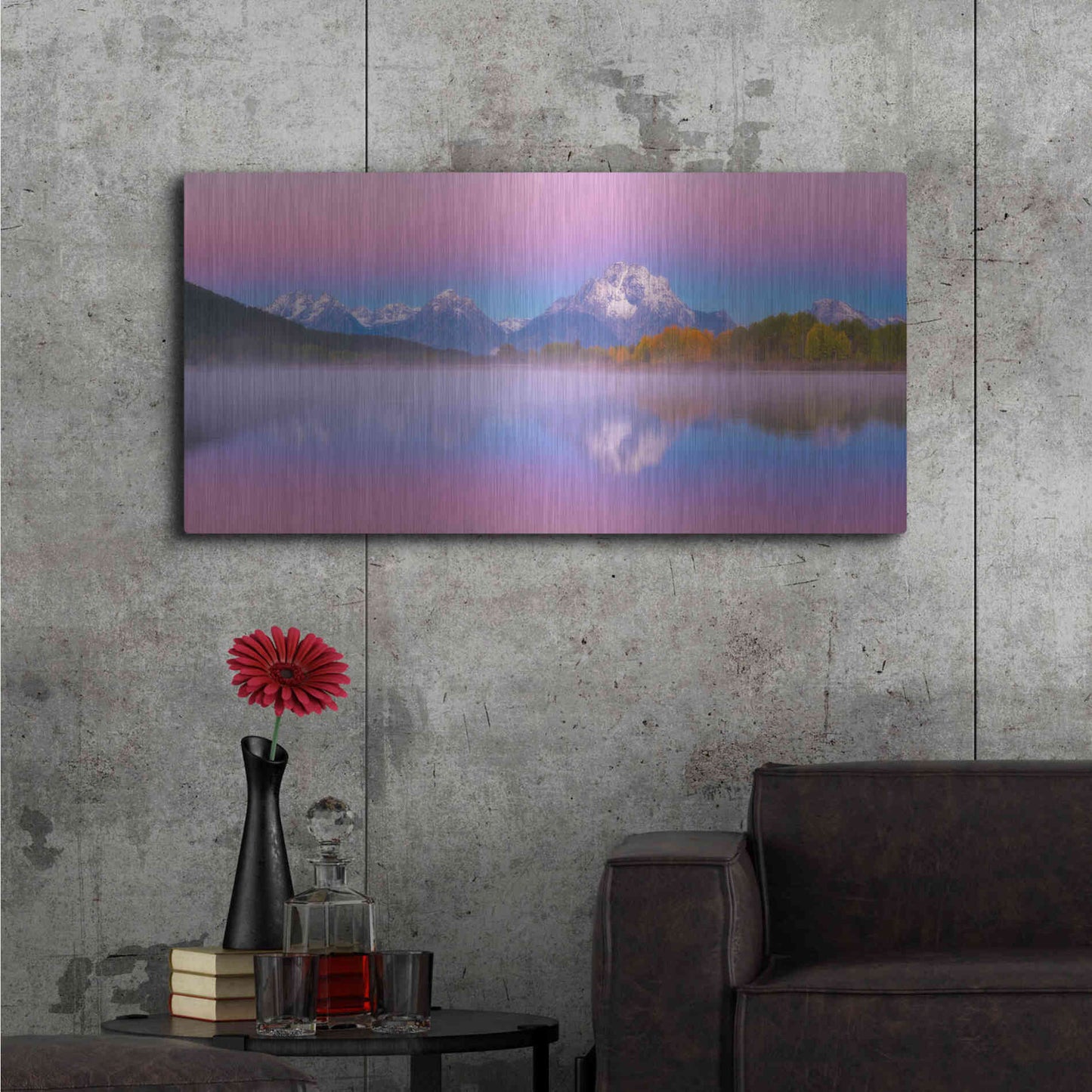 Luxe Metal Art 'Belt of Venus at Oxbow Bend - Grand Teton National Park' by Darren White, Metal Wall Art,48x24