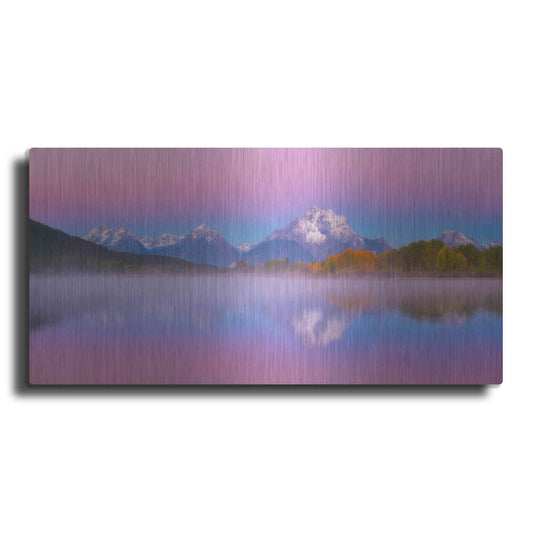 Luxe Metal Art 'Belt of Venus at Oxbow Bend - Grand Teton National Park' by Darren White, Metal Wall Art