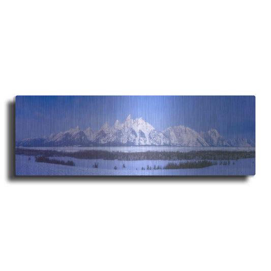 Luxe Metal Art 'Blue Hour in the Tetons - Grand Teton National Park' by Darren White, Metal Wall Art