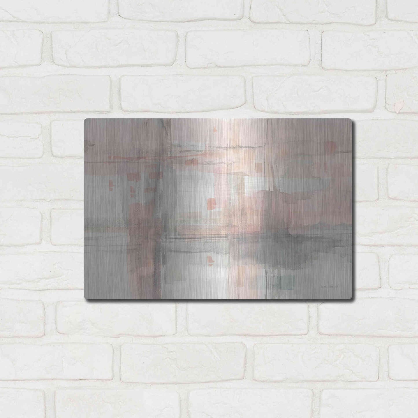 Luxe Metal Art 'Intersect II' by Danhui Nai, Metal Wall Art,16x12