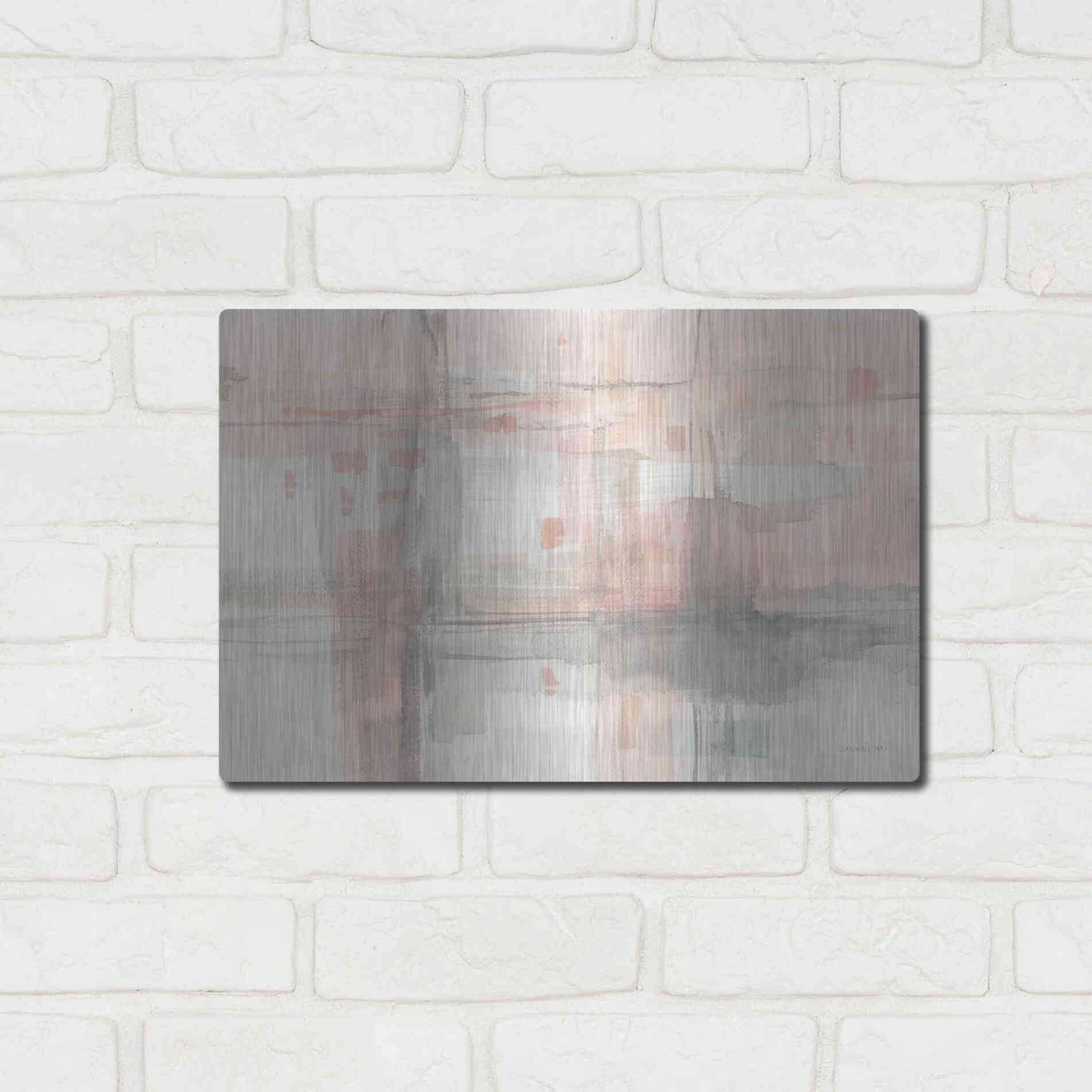 Luxe Metal Art 'Intersect II' by Danhui Nai, Metal Wall Art,16x12