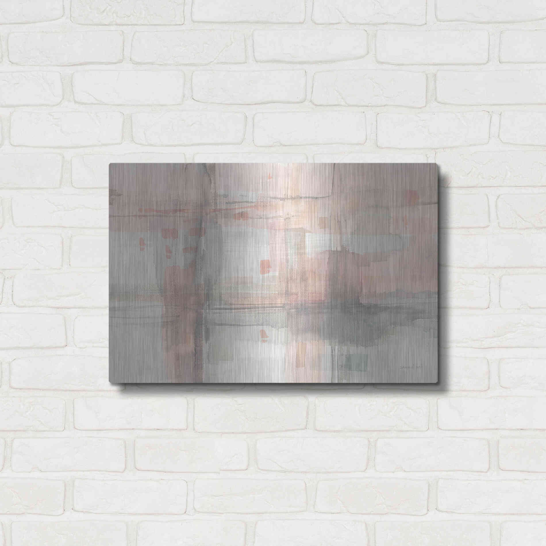 Luxe Metal Art 'Intersect II' by Danhui Nai, Metal Wall Art,24x16