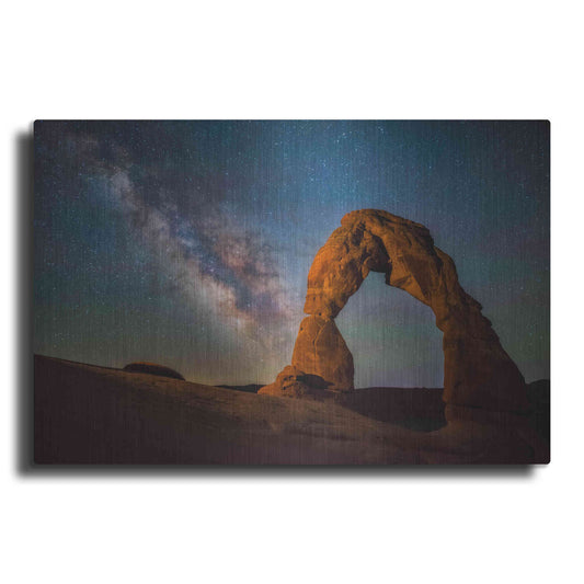 Luxe Metal Art 'Delicate Air Glow - Arches National Park' by Darren White, Metal Wall Art
