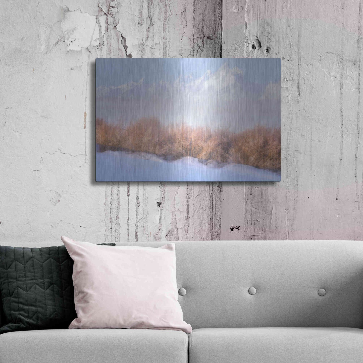 Luxe Metal Art 'Fresh Fog in the Valley - Grand Teton National Park' by Darren White, Metal Wall Art,36x24