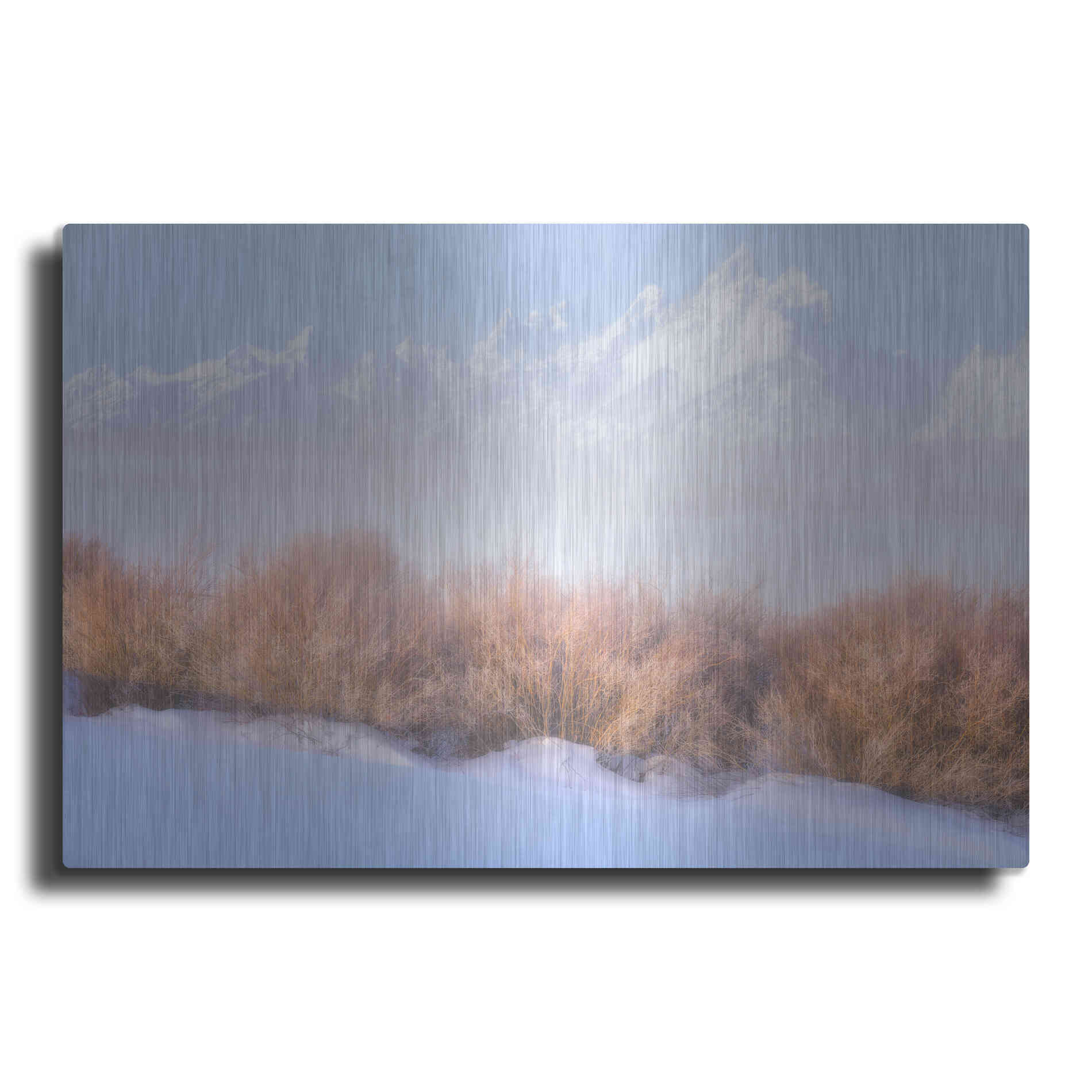 Luxe Metal Art 'Fresh Fog in the Valley - Grand Teton National Park' by Darren White, Metal Wall Art