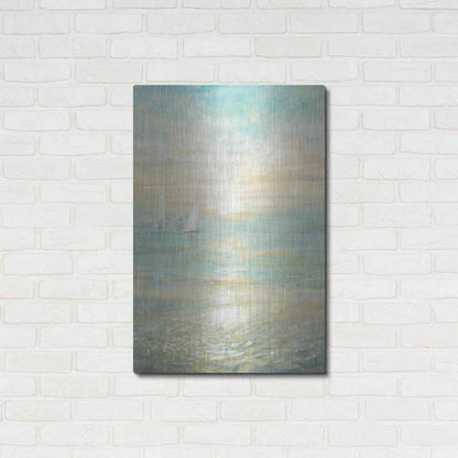 Luxe Metal Art 'Sunrise Sailboats I' by Danhui Nai, Metal Wall Art,24x36