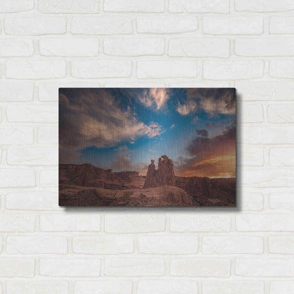 Luxe Metal Art 'Glowing Gossips - Arches National Park' by Darren White, Metal Wall Art,24x16