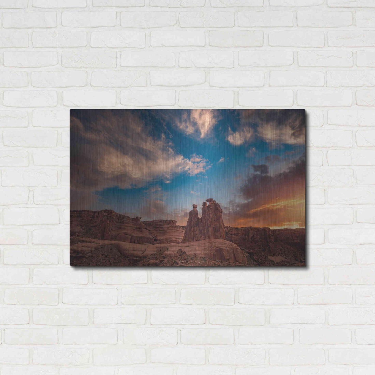 Luxe Metal Art 'Glowing Gossips - Arches National Park' by Darren White, Metal Wall Art,36x24