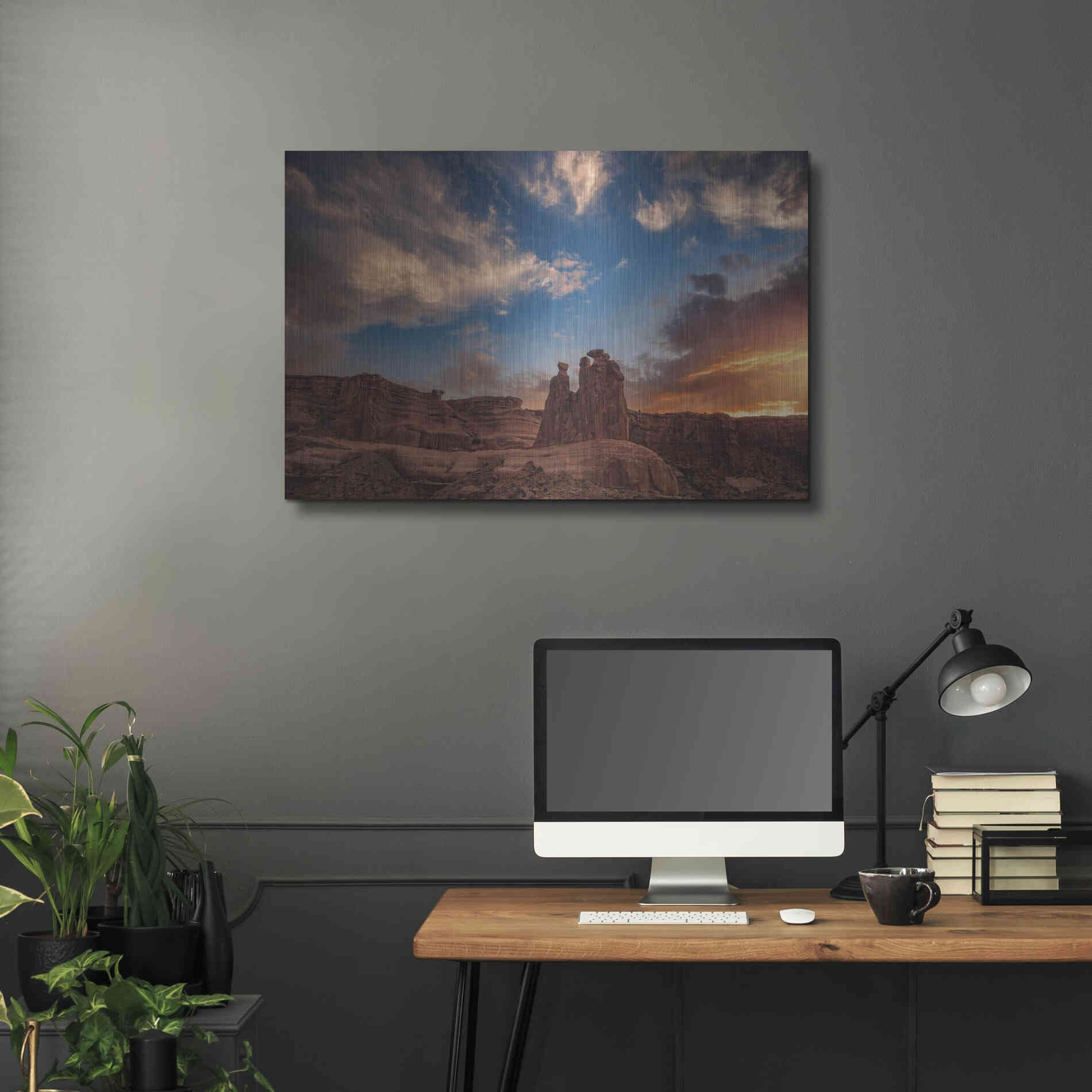 Luxe Metal Art 'Glowing Gossips - Arches National Park' by Darren White, Metal Wall Art,36x24