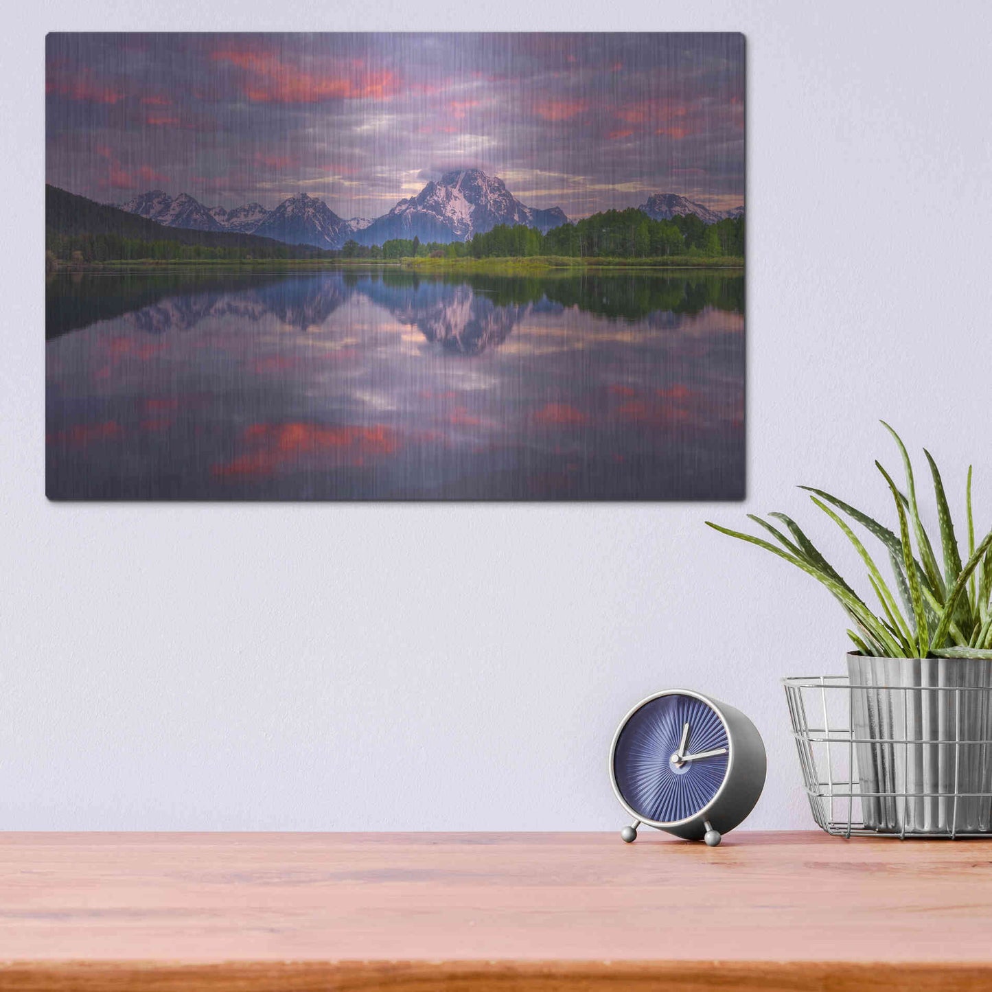 Luxe Metal Art 'Grand Sunrise - Grand Teton National Park' by Darren White, Metal Wall Art,16x12