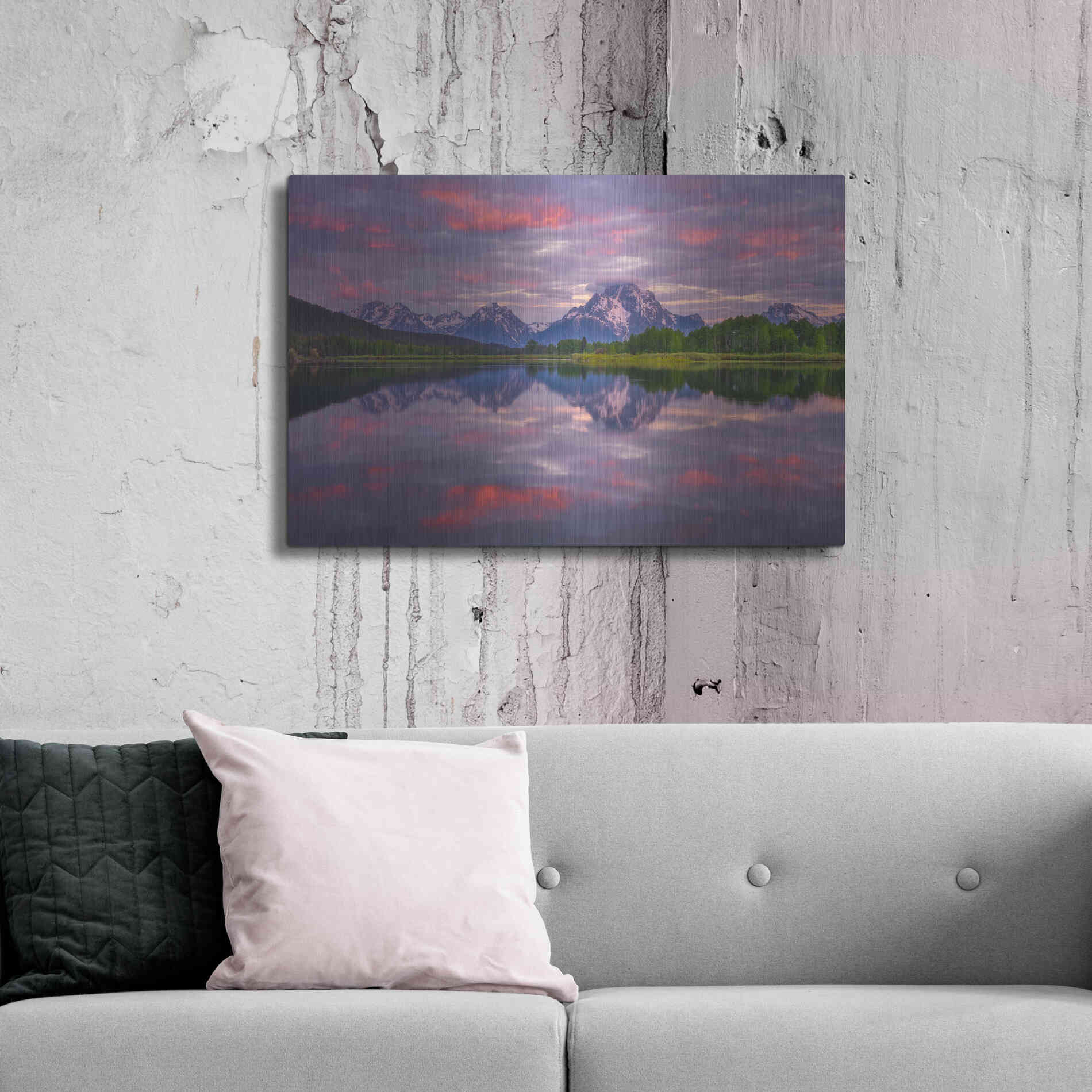 Luxe Metal Art 'Grand Sunrise - Grand Teton National Park' by Darren White, Metal Wall Art,36x24