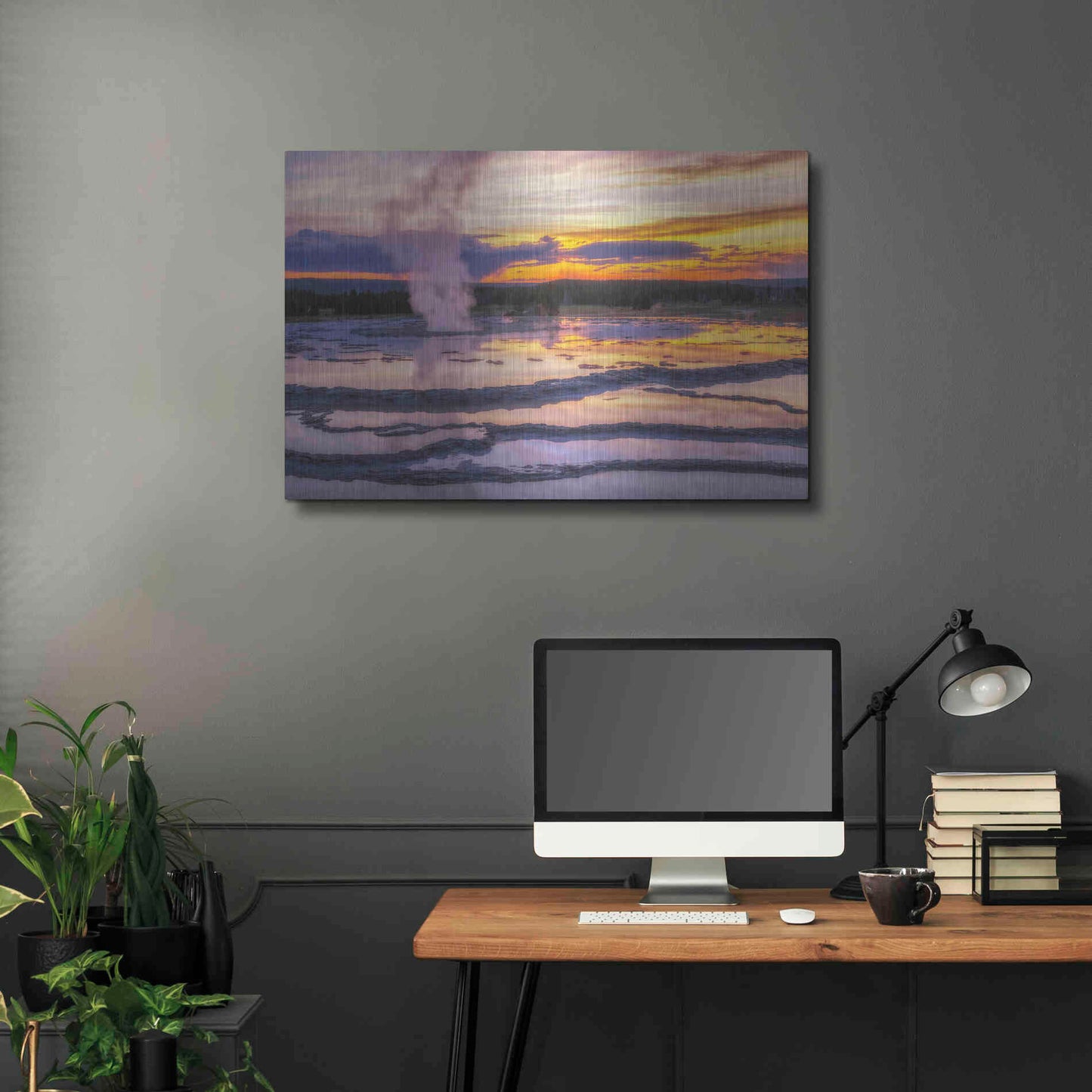 Luxe Metal Art 'Great Sunset - Grand Teton National Park' by Darren White, Metal Wall Art,36x24