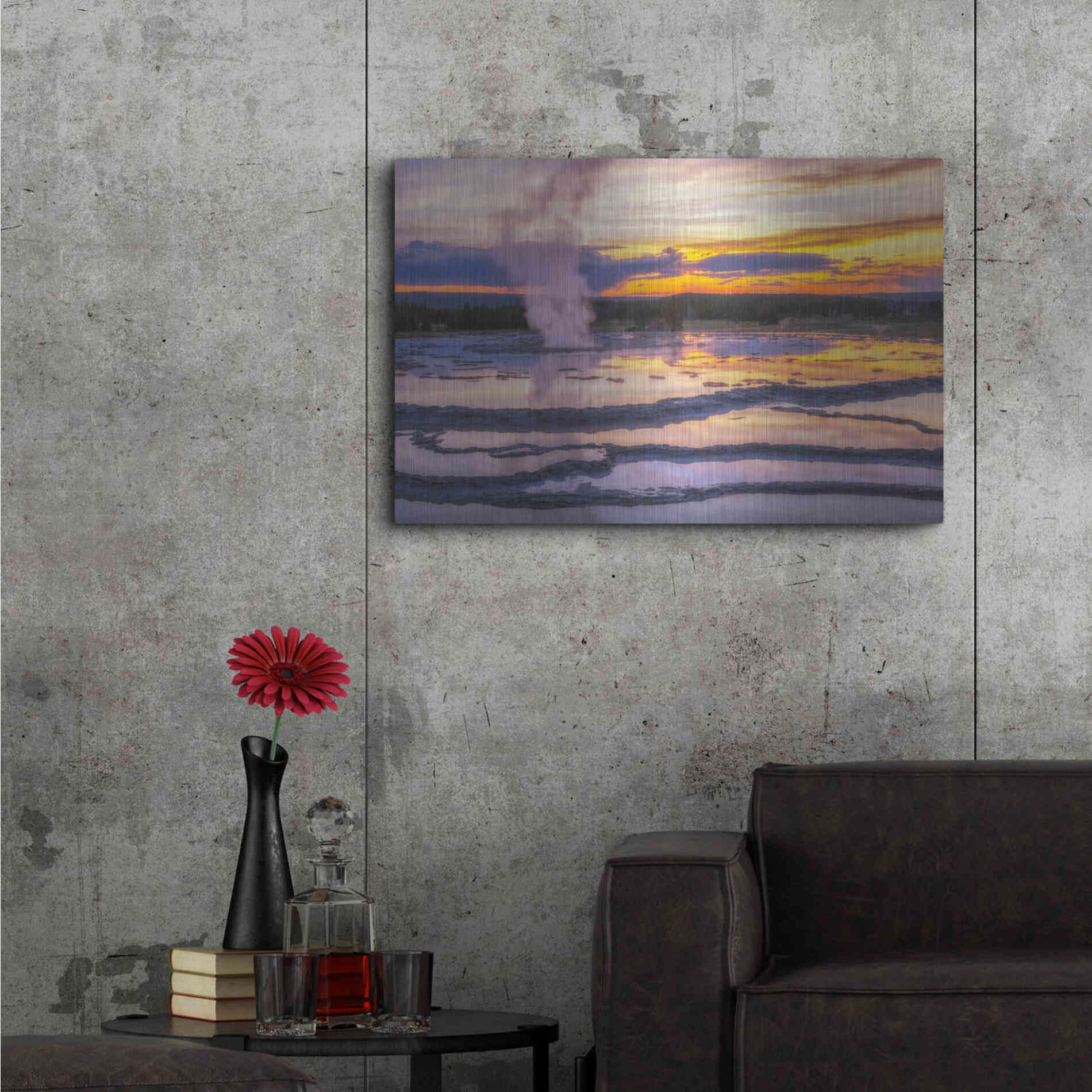 Luxe Metal Art 'Great Sunset - Grand Teton National Park' by Darren White, Metal Wall Art,36x24