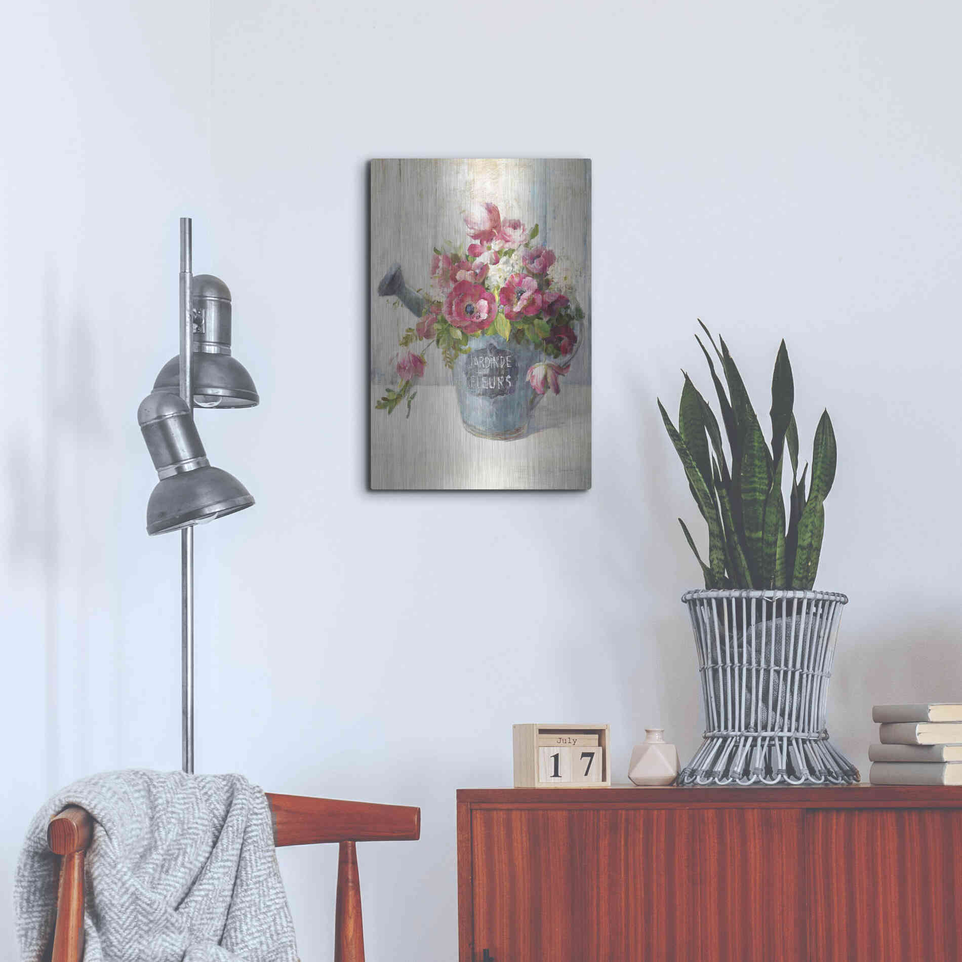 Luxe Metal Art 'Garden Blooms II' by Danhui Nai, Metal Wall Art,16x24