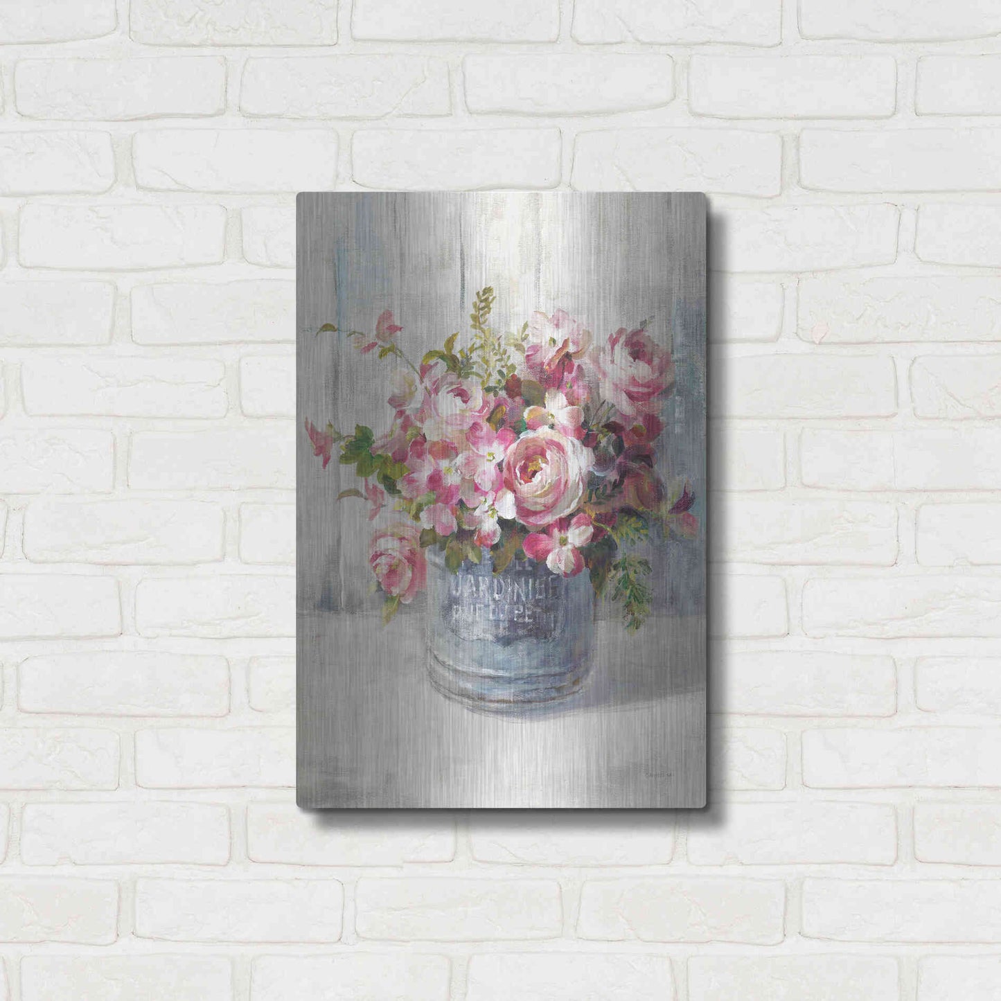 Luxe Metal Art 'Garden Blooms I' by Danhui Nai, Metal Wall Art,16x24