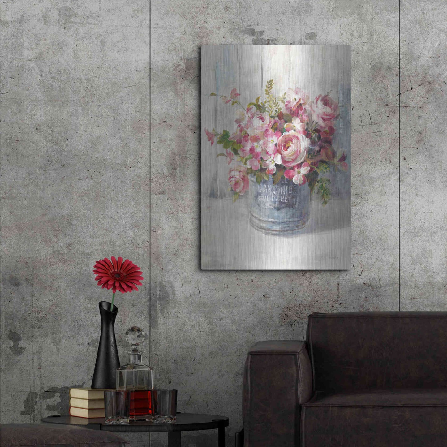 Luxe Metal Art 'Garden Blooms I' by Danhui Nai, Metal Wall Art,24x36