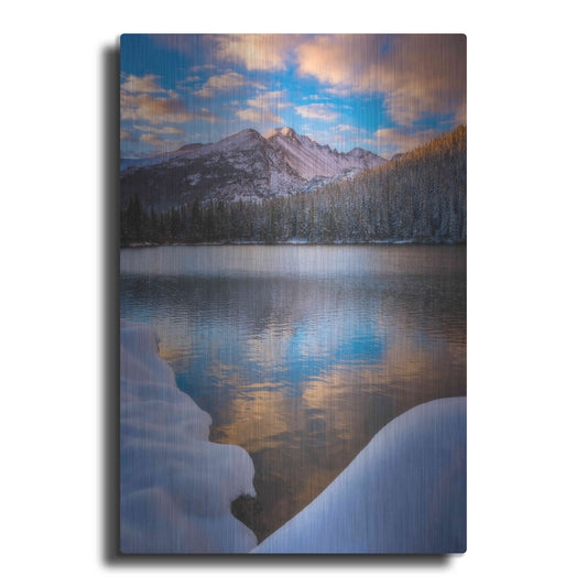 'Sunrise Snow at Bear Lake - Rocky Mountain National Park' by Darren White, Metal Wall Art