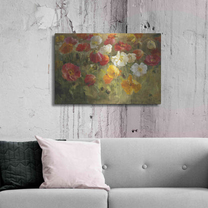 Luxe Metal Art 'Poppy Field' by Danhui Nai, Metal Wall Art,36x24