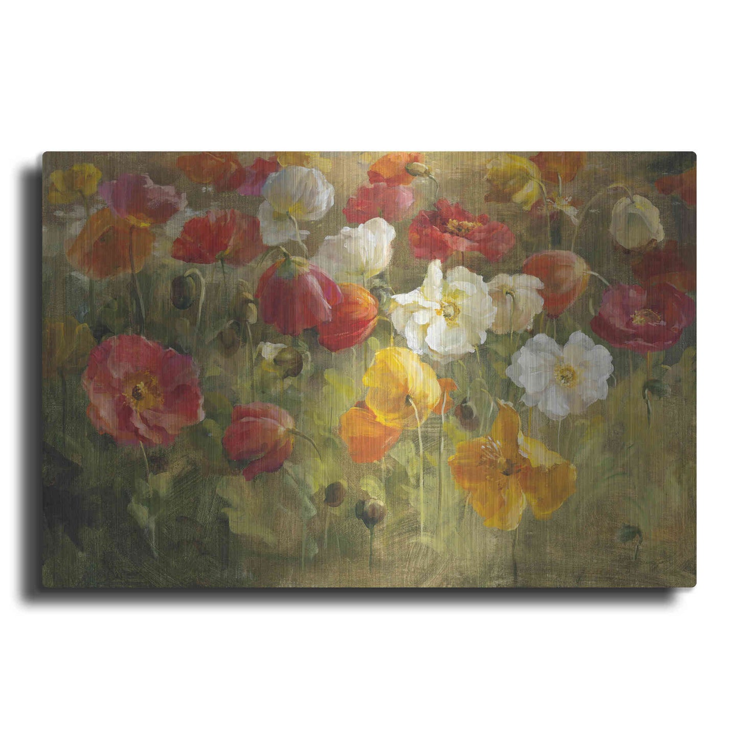 Luxe Metal Art 'Poppy Field' by Danhui Nai, Metal Wall Art