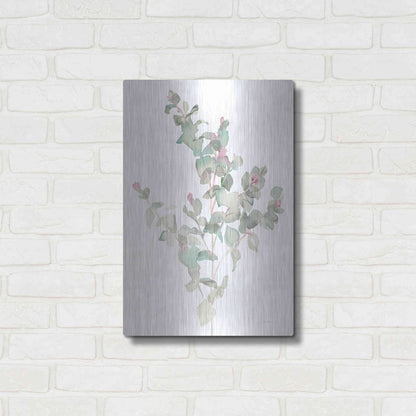 Luxe Metal Art 'Eucalyptus II White' by Danhui Nai, Metal Wall Art,16x24