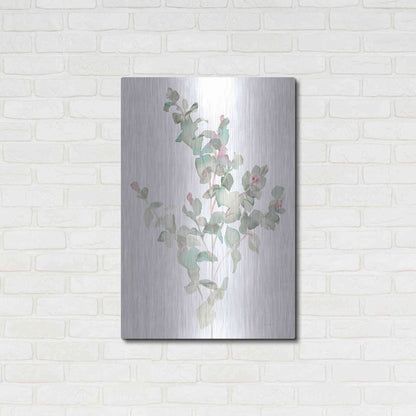 Luxe Metal Art 'Eucalyptus II White' by Danhui Nai, Metal Wall Art,24x36